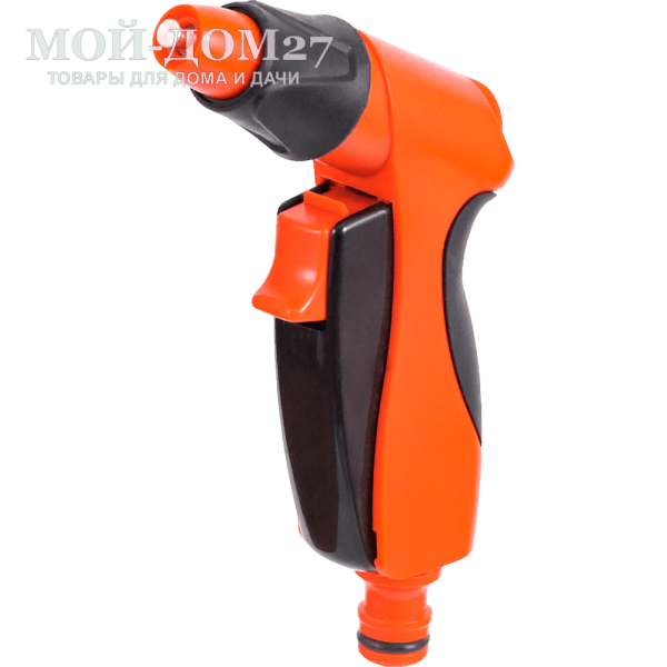 Пистолет регулируемый ЖУК Эрго | Мой-Дом27 | Пистолет позволяет плавно регулировать интенсивность распыла от струи до тумана. Эргономичная рукоятка удобно ложится в ладонь, а фиксатор рабочего положения клавиши позволяет с удобством выполнять полив газона или садовых культур